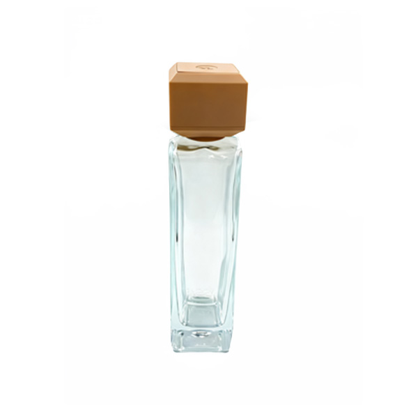100ml 200ml cosmetic packaging transparent square perfume glass bottle 