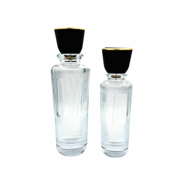 50ml 100ml customized perfume striped glass bottle