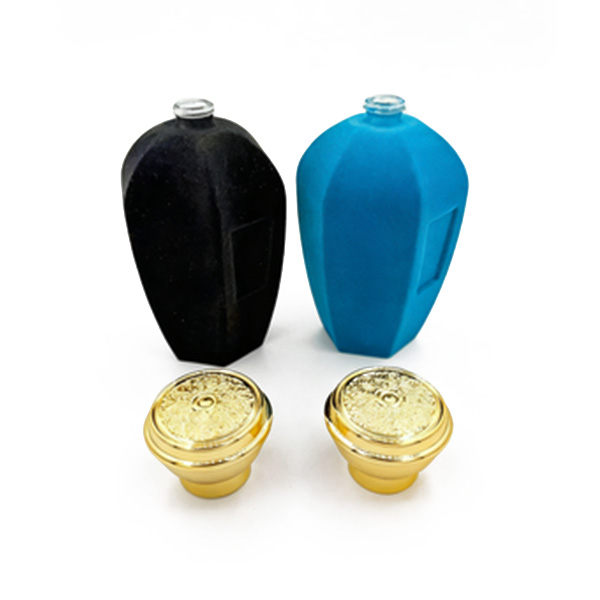 30ml 100ml velvet flocking craft luxury perfume bottle with lid wholesale