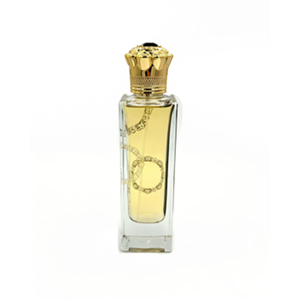 100ml high-end transparent custom square perfume glass bottle