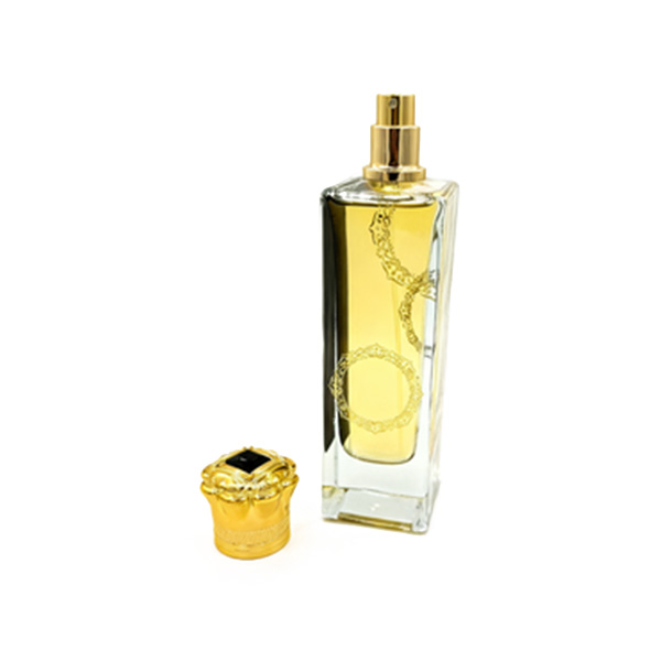 100ml high-end transparent custom square perfume glass bottle
