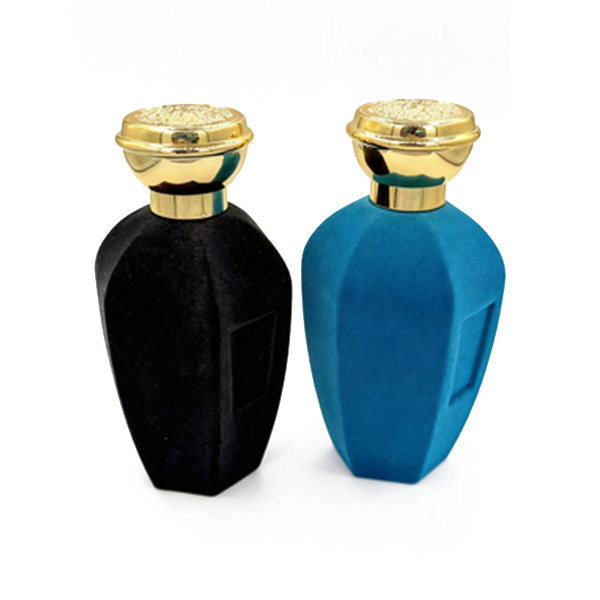 30ml 100ml velvet flocking craft luxury perfume bottle with lid wholesale