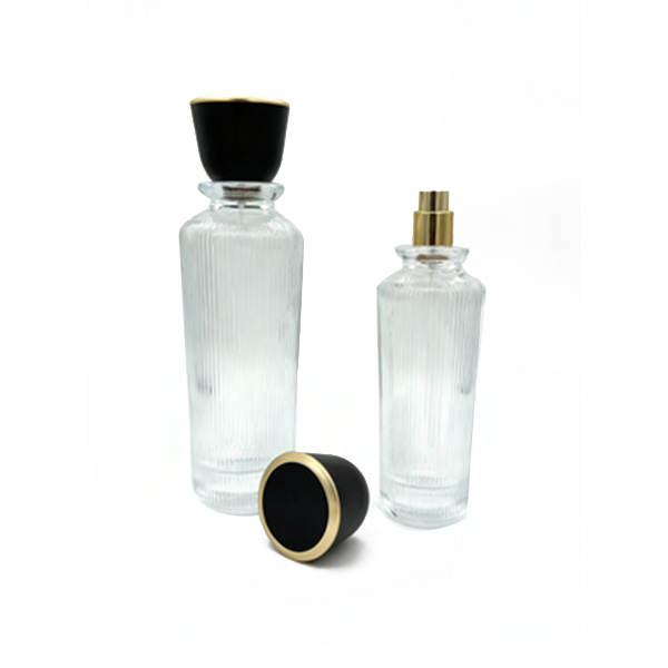 50ml 100ml customized perfume striped glass bottle