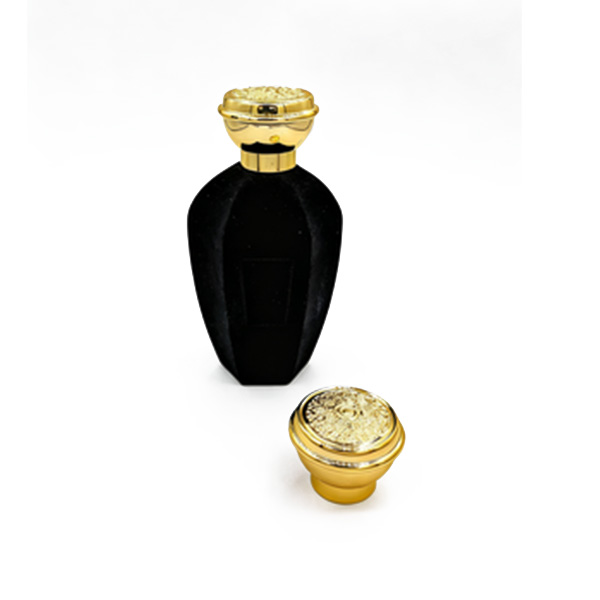 30ml 100ml velvet flocking craft luxury perfume bottle with lid wholesale