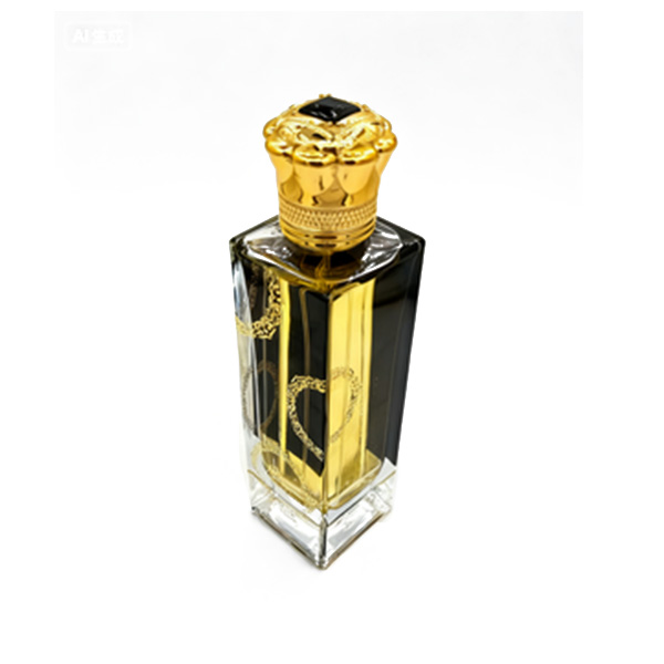 100ml high-end transparent custom square perfume glass bottle