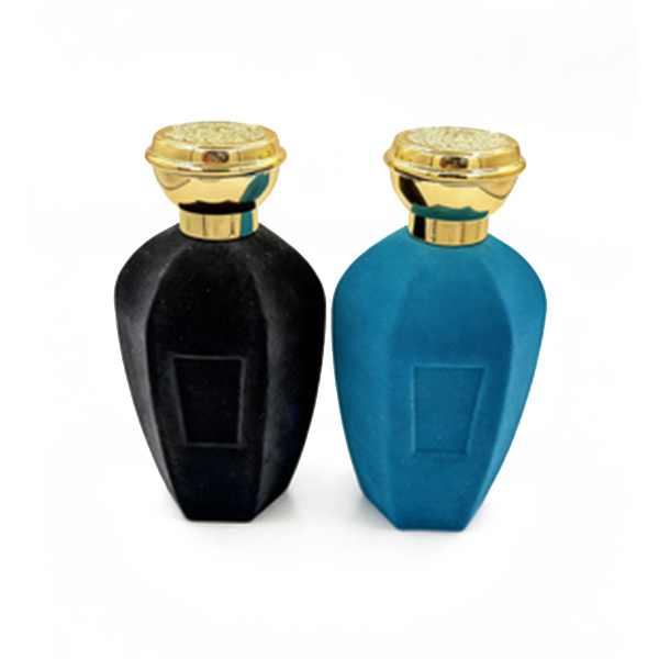 30ml 100ml velvet flocking craft luxury perfume bottle with lid wholesale