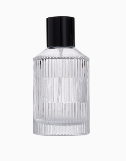 HJ-202 Fluted Round Glass Perfume Bottle – 30 / 50 / 100 ml