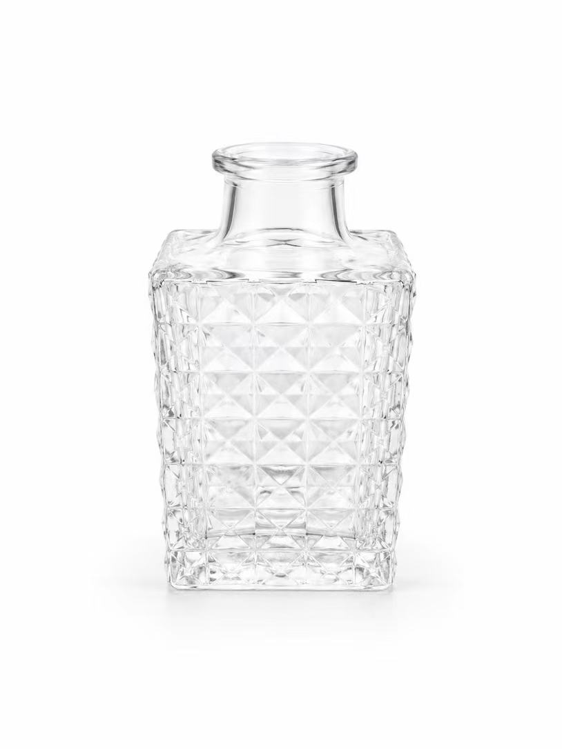 HJ-331 Textured Square Glass Reed Diffuser Bottle – 150 ml