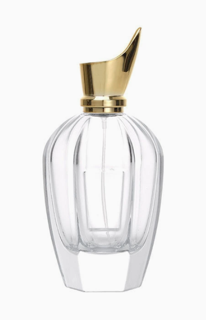 HJ-210 Fluted Curved Glass Perfume Bottle – 30 / 50 / 100 ml